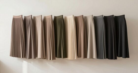 pleated midi skirts selection