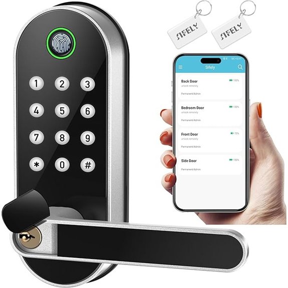 Fingerprint Smart Door Lock with Handle
