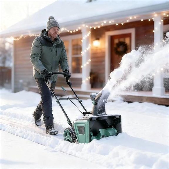 Garvee Electric Snow Blower Cordless (2 Batteries)