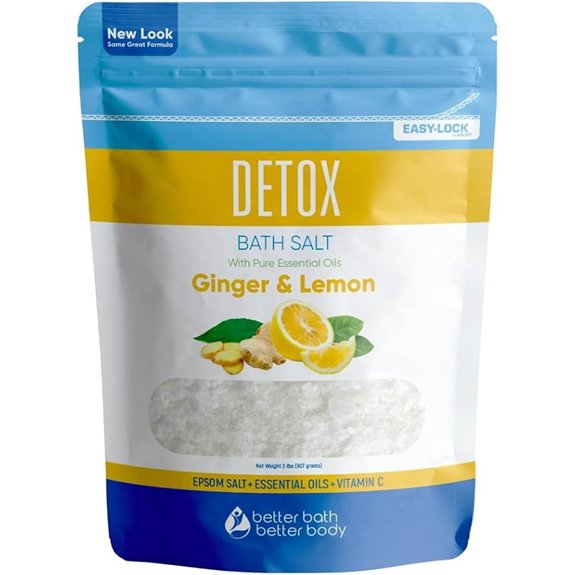 Detox Bath Salt 32 Oz with Ginger & Lemon