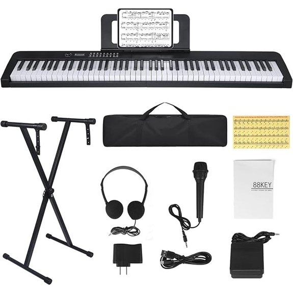 88-Key Digital Piano with Stand & Accessories