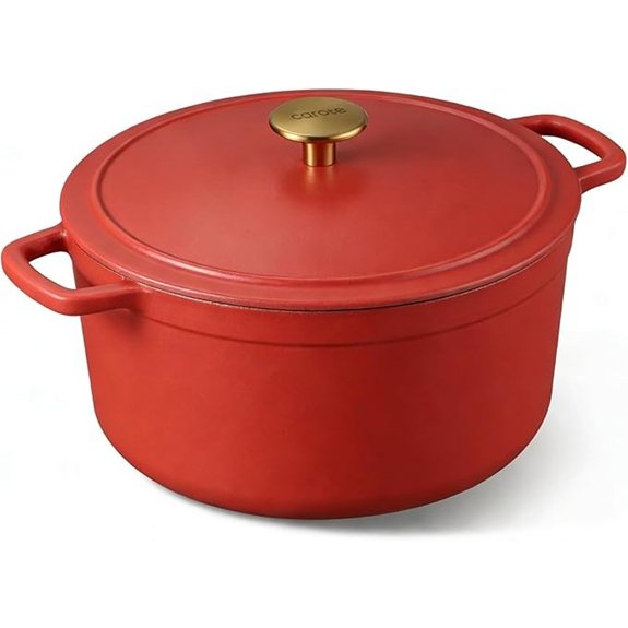 CAROTE 5QT Enameled Cast Iron Dutch Oven