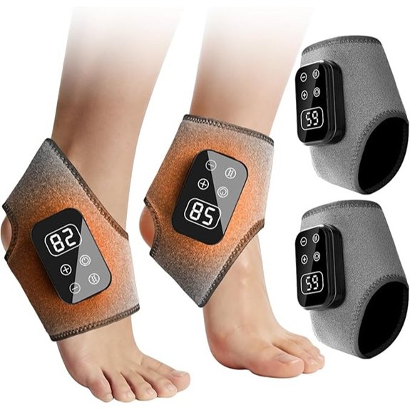 Foot Massager with Heat & Speed (2Pcs-Gray)
