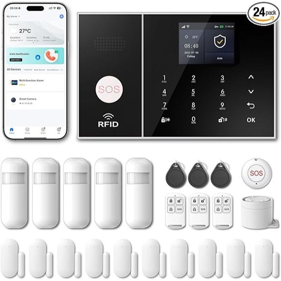 PGST WiFi Home Alarm System 24-Piece Kit