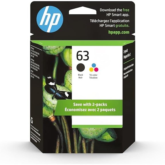 HP 63 Ink Cartridge 2-Pack (L0R46AN)