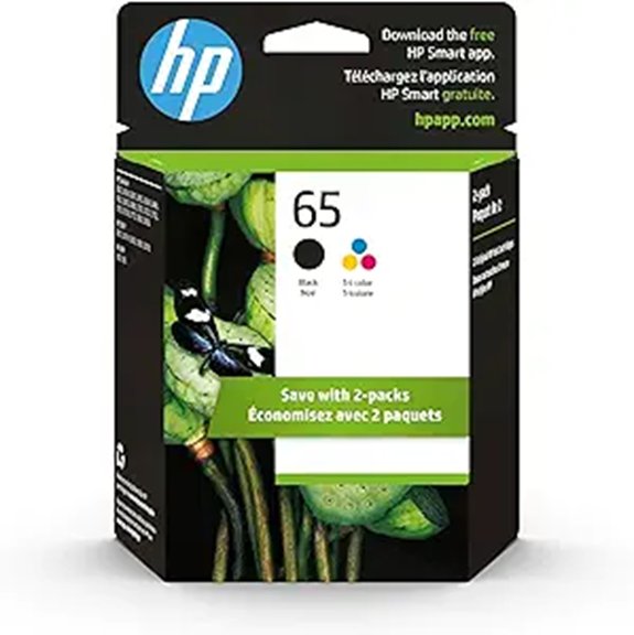 HP 65 Ink Cartridges (2-Pack) for AMP/DeskJet/Envy