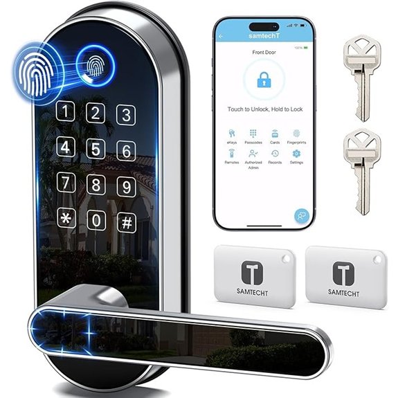 Bluetooth Smart Lock with Keypad & Handle
