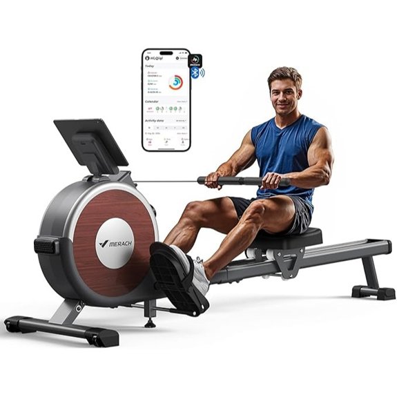 MERACH Magnetic Rowing Machine 16 Levels App Compatible