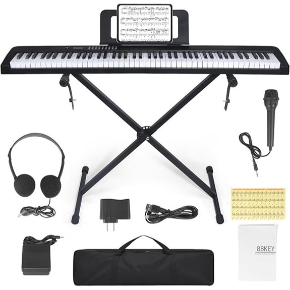 88-Key Digital Piano with Stand & Accessories