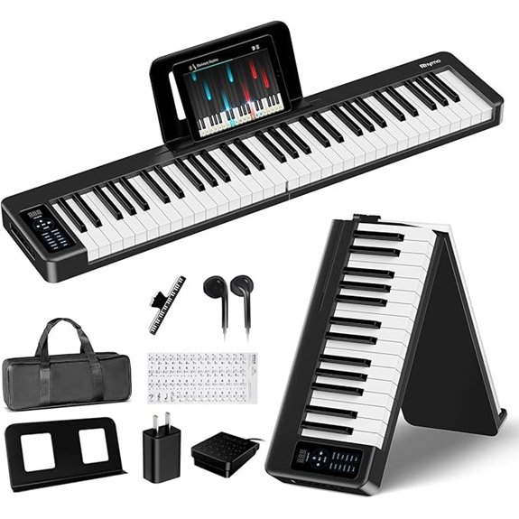Rhymo 61-Key Folding Piano Keyboard