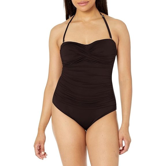 Anne Cole Womens Twist Front Shirred One Piece Swimsuit