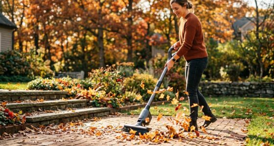 outdoor brooms built in blowers